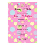 Baby Girl Shower, Cute Baby PolkaDots with Gifts, Invitations