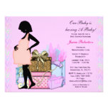 Baby Girl Shower, Cute Pink, Personalised Invitations