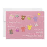 Baby Girl Shower Flat Invitation