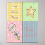 Baby Girl Theme New Arrival Art Print Poster
