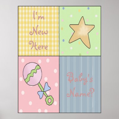 Baby Girl Theme New Arrival Art Print Poster by BabiesOnly