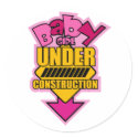 BABY girl UNDER CONSTRUCTION stickers