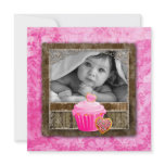 Baby Girl Valentine Announcement Cupcake