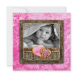 Baby Girl Valentine Announcement Heart Cookies