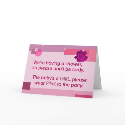 Baby Girl Wear Pink To The Party Shower Invitation by bizarretees