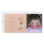 Baby Girls 1st Birthday Thank You Photo Card photo cards