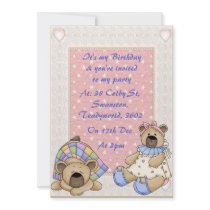 Baby Girls Birthday Personalized Invitations