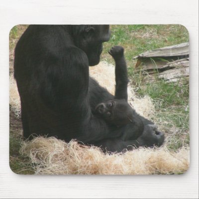 Baby Gorilla 003 Mousepad by pasta26mc
