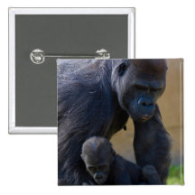 Baby Gorilla Pinback Button