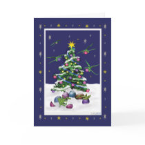 Baby Green Dragons Christmas Card