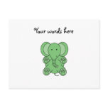 Baby green elephant postcards