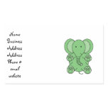 Baby green elephant rectangular stickers