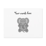 Baby grey elephant postcard