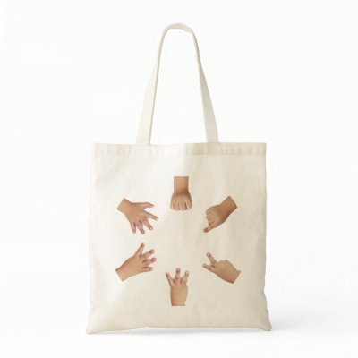 Baby Hands Tote Bag by VectorGraphics