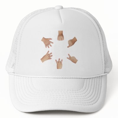 Baby Hands Trucker Hats by VectorGraphics