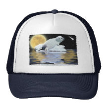 Baby Harpseal Arctic Wildlife Supporter Cap Trucker Hats