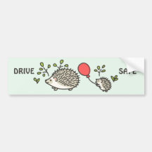 Baby Hedgehog's Red Balloon Bumper Stickers