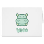 Baby Hippo Cartoon cards