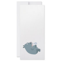 baby hippo drinking bottle custom rack cards