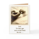 baby holding hand greeting card