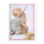 Baby hugging Easter Bunny Post Card