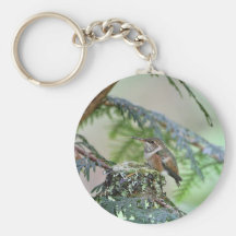 Baby Hummingbird Sticking Out Its Tongue Key Chain