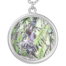 Baby Hummingbirds in a Nest Custom Jewelry