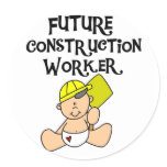 Baby in Hardhat Construction stickers