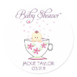 Baby in Tea Cup Stickers / Toppers