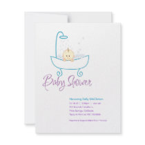 Baby In Tub Baby Shower Invitations