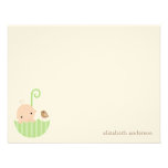 Baby in Umbrella Custom Flat Thank You Cards Custom Announcement