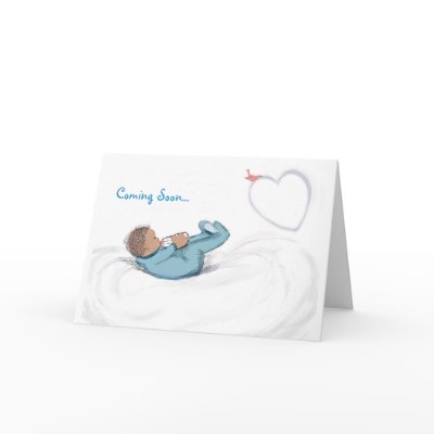 Baby-in-Waiting Congratulations-Boy Cards by avisnoelledesigns
