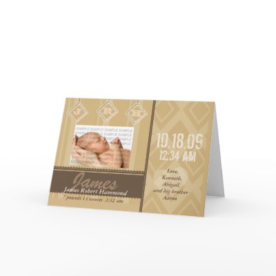 Baby Initials Birth Announcement Cards by new_baby