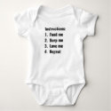 Baby Instructions Onesie t-shirts