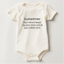 Baby Instructions Organic Onesie t-shirts
