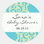 Baby Invitation or Favour Sticker - Fun Fabric