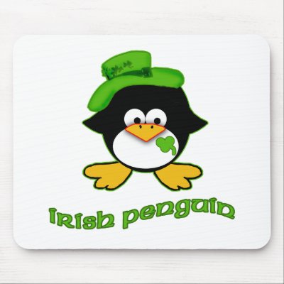 Baby Irish Penguin Mouse Pads by penguinbaby