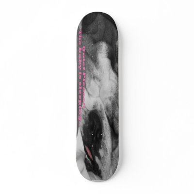 baby is sleeping skate deck by jvinnyg