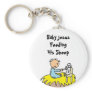 Baby Jesus Feeding His Sheep Keychain
