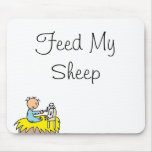 Baby Jesus Feeding His Sheep Mouse Pads