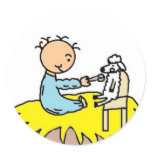 Baby Jesus Feeding His Sheep Sticker