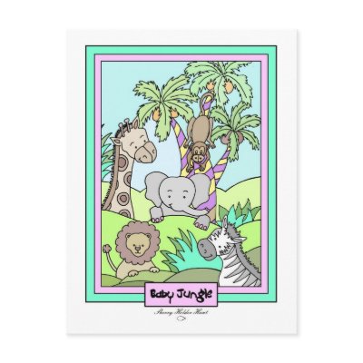 Baby Jungle 25-Baby Shower Invitation - Customised by CookieCrumblers