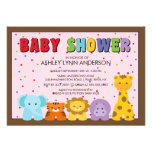 Baby Jungle Animals Baby Shower Invitation