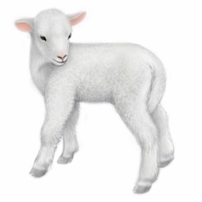 Baby Lamb Holiday Ornament by twopurringcats