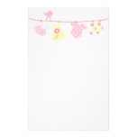 Baby Laundry (pink) Customized Stationery