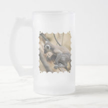 Baby Lemur Frosted Beer Mug
