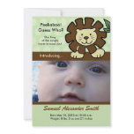 BABY LION King of the Jungle Birth Announcement