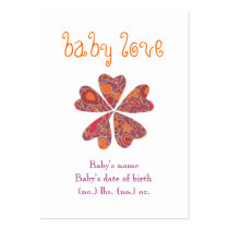 "Baby Love" pocket birth announcement