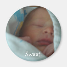 Baby magnets New Babies in Blanket Personalized