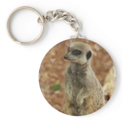 Baby Meerkat Keychain by WildlifeAnimals